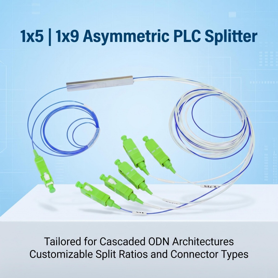 1x5 1x9 Asymmetric PLC Splitter