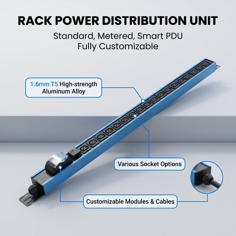 Customizable Rack-Mount Power Distribution Unit