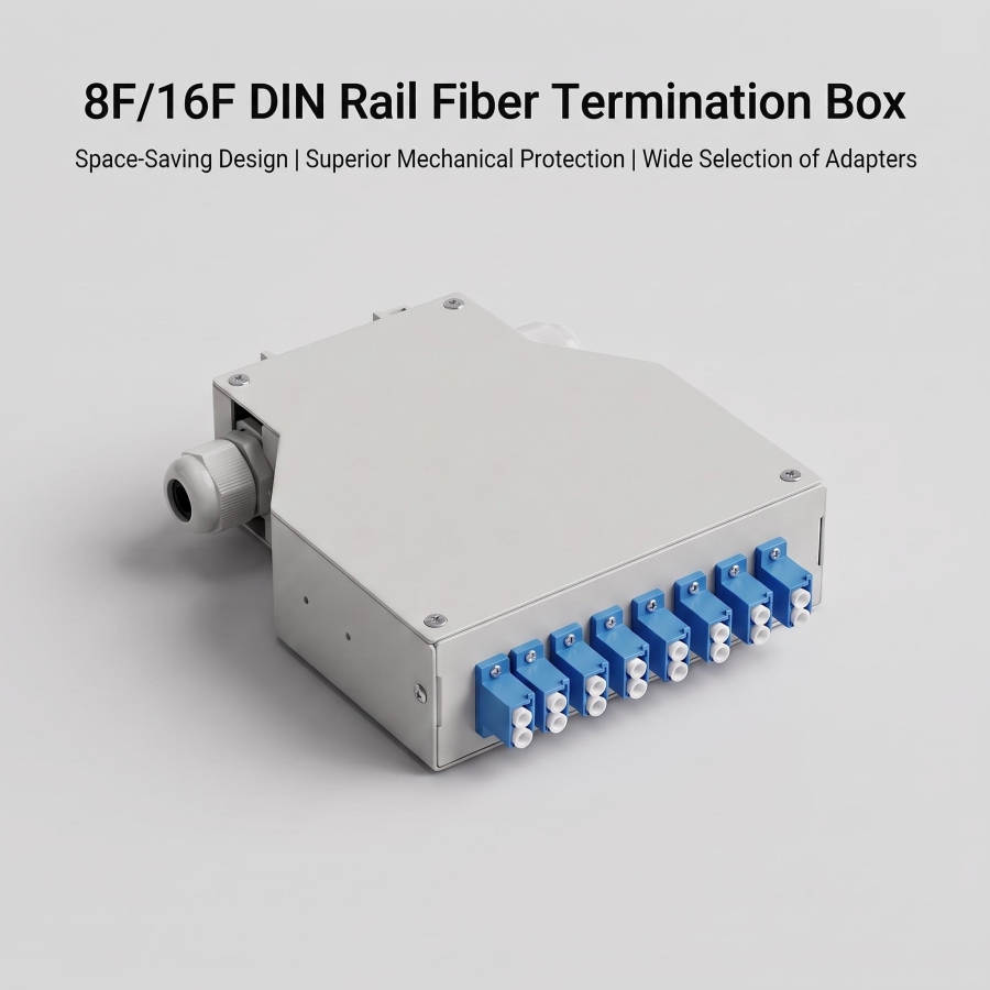 DIN Rail Fiber Termination Box