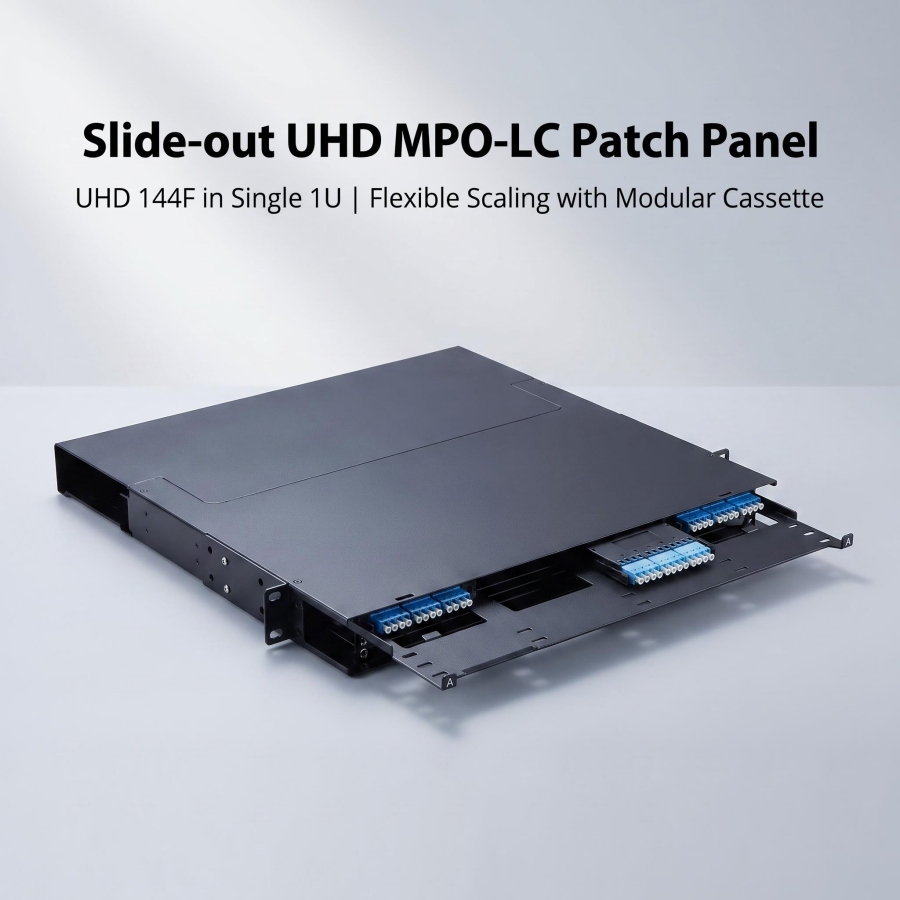 Slide-out UHD MPO-LC Patch Panel