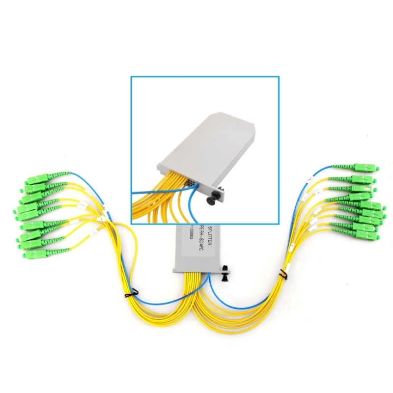 Mini aluminum box PLC splitter